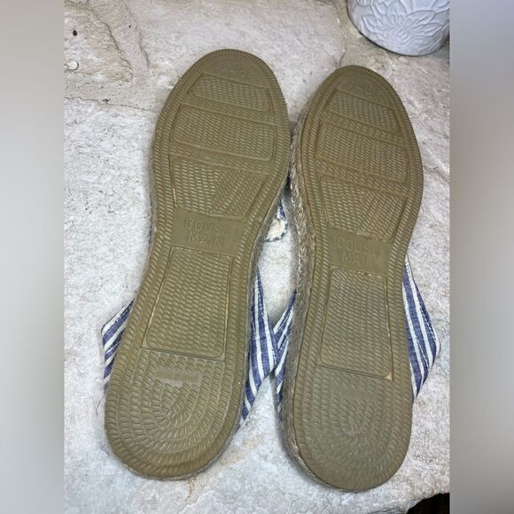 Cousu Main blue and white striped espadrilles Classic flat sz EU 46 US 12 - Picture 6 of 8
